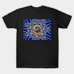 Blue and gold mandala T-Shirt